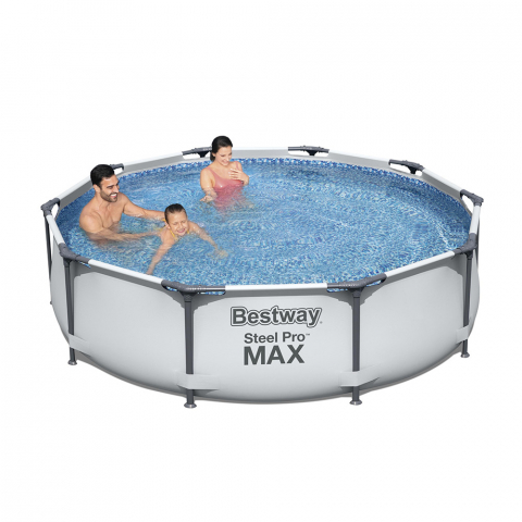 Bestway 56408 Steel Pro Max 305x76cm rund fritstående pool badebassin