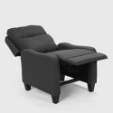 Kyoto Relax design lænestol stofbetræk indbygget fodskammel vippefunktion Omkostninger