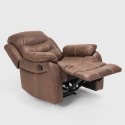 Panama Relax design lænestol eco læder indbygget fodskammel vippefunktion Mængderabat