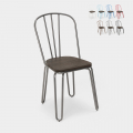 Ferrum AHD spisebords stol industrielt farverig metal design træ sæde Kampagne
