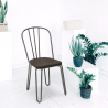 Ferrum AHD spisebords stol industrielt farverig metal design træ sæde 