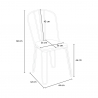 Ferrum AHD spisebords stol industrielt farverig metal design træ sæde 