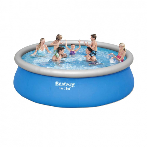 Bestway 57289 Fast Set 457x122cm rund oppustelig fritstående pool bassin