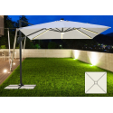 Stor hænge parasol 3x3 m med solcelle LED lys til have terrasse anti uv Paradise Egenskaber