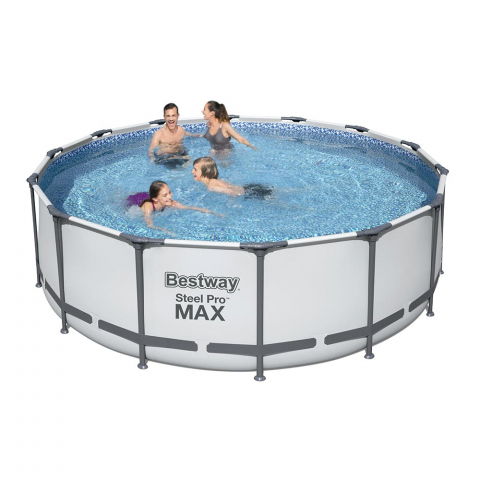 Bestway 5612X Steel Pro Max 427x122cm rund fritstående pool badebassin