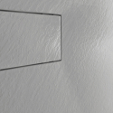 Stone brusekar 160x70 cm brusebund firkantet resin fritstående indmuret 