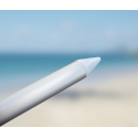 Roma 240cm stor strand parasol aluminium med højdejustering vindresistent Køb