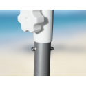 Roma 240cm stor strand parasol aluminium med højdejustering vindresistent Billig