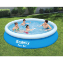 Bestway 57274 Fast Set 366x76cm rund fritstående oppustelig pool bassin Udsalg