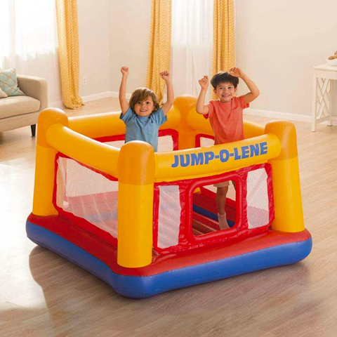 Intex 48260 Jump-O-Lene oppustelig hoppeborg trampolin indendørs til børn