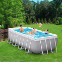 Intex 26790 Prism Frame 400x200x122cm rektangulær fritstående pool bassin På Tilbud
