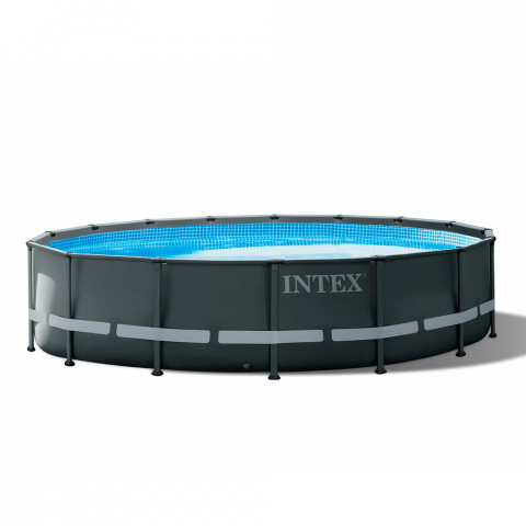 Intex 26326 Ultra Frame Xtr 488x122cm rund fritstående pool badebassin