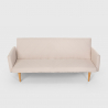 Perla 3 personers sofa futon sovesofa nordisk design stof flere farver Mængderabat