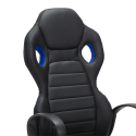 GP Sky blå design ergonomisk gamer kontorstol i eco læder til gaming Tilbud