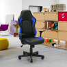 Aragon Sky blå design ergonomisk gamer kontorstol i eco læder til gaming På Tilbud