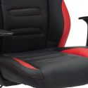 Aragon Fire rød design ergonomisk gamer kontorstol i eco læder til gaming Udsalg