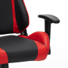 Fire rød racer design ergonomisk gamer kontorstol i eco læder til gaming Rabatter