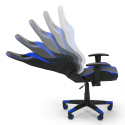 Sky blå racer design ergonomisk gamer kontorstol i eco læder til gaming Udvalg