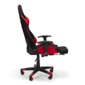 Misano Fire rød racer design ergonomisk gamer kontorstol i stof til gaming Rabatter