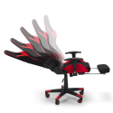 Misano Fire rød racer design ergonomisk gamer kontorstol i stof til gaming Udvalg