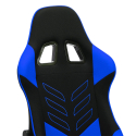 Misano Sky blå racer design ergonomisk gamer kontorstol i stof til gaming Udsalg