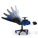 Misano Sky blå racer design ergonomisk gamer kontorstol i stof til gaming Udvalg