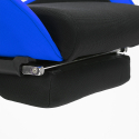 Misano Sky blå racer design ergonomisk gamer kontorstol i stof til gaming Mængderabat