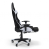 Misano hvid racer design ergonomisk gamer kontorstol i stof til gaming Rabatter