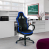 Super Sport Ice blå ergonomisk gamer kontorstol i eco læder til gaming På Tilbud
