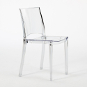 Sæt med 18 B-Side Grand Soleil stabelbar gennemsigtig spisebord stol plast Tilbud