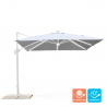 Paradise White stor hænge parasol 3x3 m med solcelle LED lys til have Tilbud
