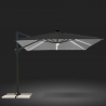 Sort parasol med justerbar arm decentraliseret stang med 3x3m Led sollys Paradise Light Noir Udvalg
