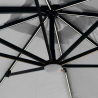 Sort parasol med justerbar arm decentraliseret stang med 3x3m Led sollys Paradise Light Noir Valgfri