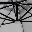 Parasol med decentral stang og justerbar arm med LED sollys 3x3m Paradise Light Brown Mængderabat