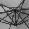 Paradise Noir 2,5x2,5 m kvadratisk hænge parasol til have altan med tilt Rabatter