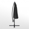 Fan Noir 3m stor ottekantet hænge parasol til have altan med tilt anti-uv Rabatter