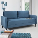 Portland 3 personers sofa moderne design stofbetræk i udvalgte farver På Tilbud