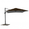 Paradise Brown 3x3m kvadratisk hænge parasol til have altan med tilt Udvalg