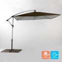 Shadow Brown 2,5x2,5 m kvadratisk hænge parasol til have altan med tilt Tilbud