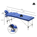 Shiatsu massagebriks 210 cm foldbar transportable aluminium massage salon 