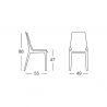 Vanity Scab stabelbare design spisebords stol i gennemsigtig plastik Rabatter