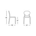 Gio Scab design moderne stabelbare spisebords stol i technopolymer Udsalg