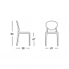 Gio Scab design moderne stabelbare spisebords stol i technopolymer Udsalg