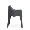 Coccolona Scab stabelbare spisebords stol med armlæn i polypropylen Egenskaber
