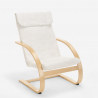 Aarhus nordisk design ergonomisk lænestol i bøgetræ og med stofbetræk Køb