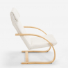 Aarhus nordisk design ergonomisk lænestol i bøgetræ og med stofbetræk Billig