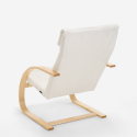 Aarhus nordisk design ergonomisk lænestol i bøgetræ og med stofbetræk 