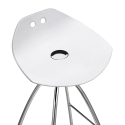 Frog Scab barstol med fodstøtte lavet af stål og farvet polycarbonat h65 Valgfri