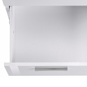 New Selina blankt hvid hjørne træ skrivebord 180x160cm med 3 skuffer Valgfri