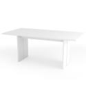 Bologna blankt hvidt spisebord træ 160x90 cm rektangulær til stue køkken Tilbud